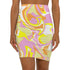 Creamsicle Swirl Print Mini Skirt in Pastel